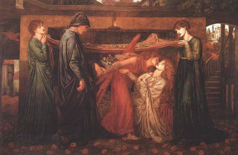 Dante Gabriel Rossetti Dantes Dream oil painting picture